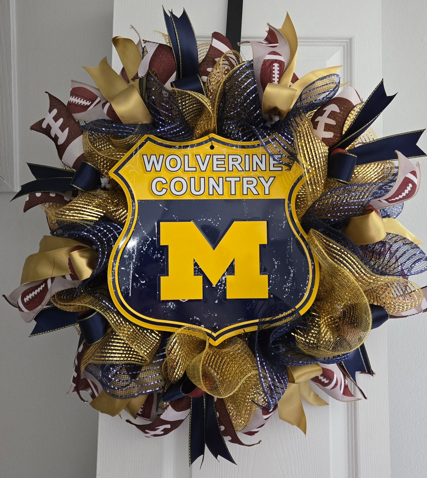 Michigan Wolverine U of M Wreath